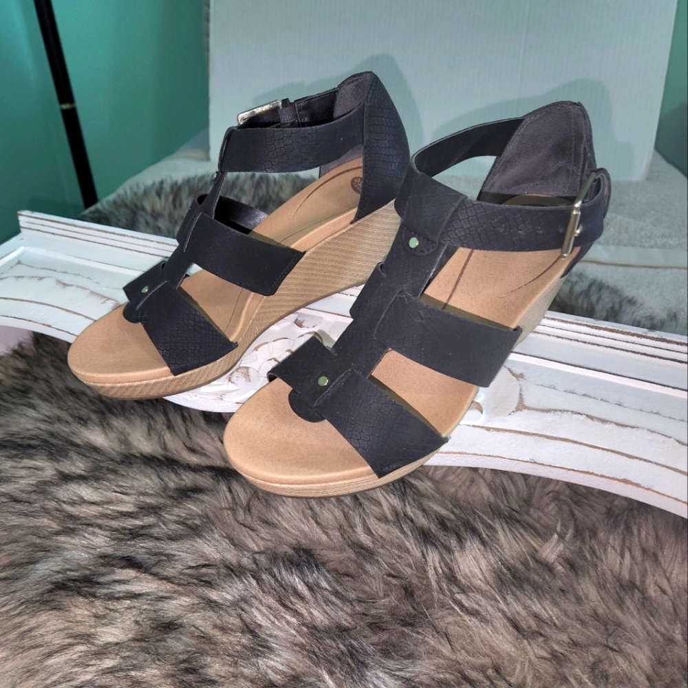 Dr. Scholls Black wedge sandals - Picture 4 of 7